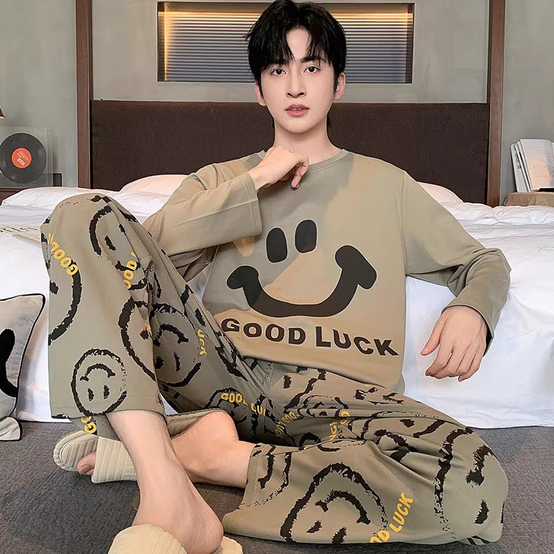Men's Pajama Set, Long Sleeve, Loose Fit
