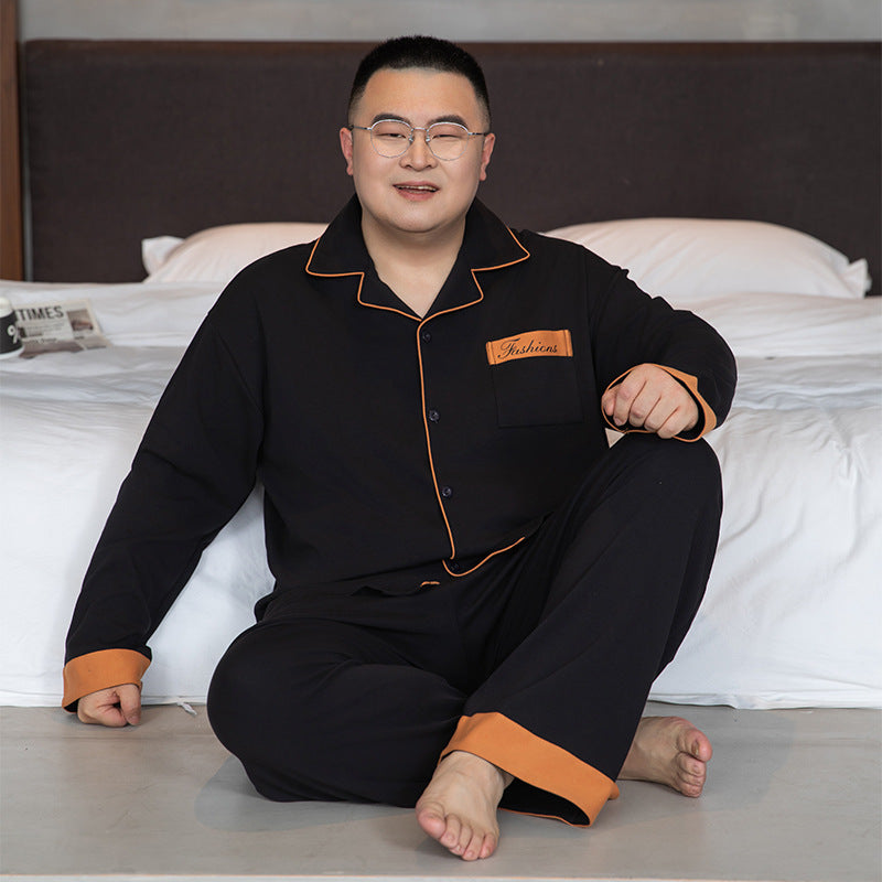 Men's Pajama Set, 100% Cotton, Long Sleeve, Plus Sizes