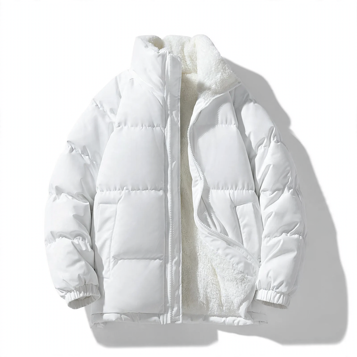 Men's quilted jacket, windproof, stand-up collar, loose