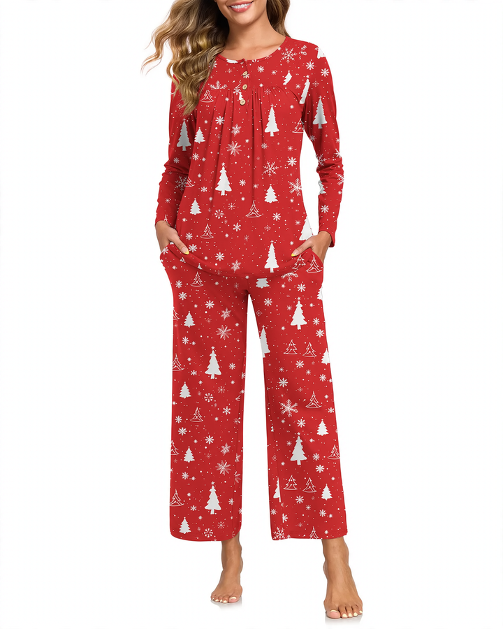 Ladies' Pajama Set, 2-piece, with Pockets