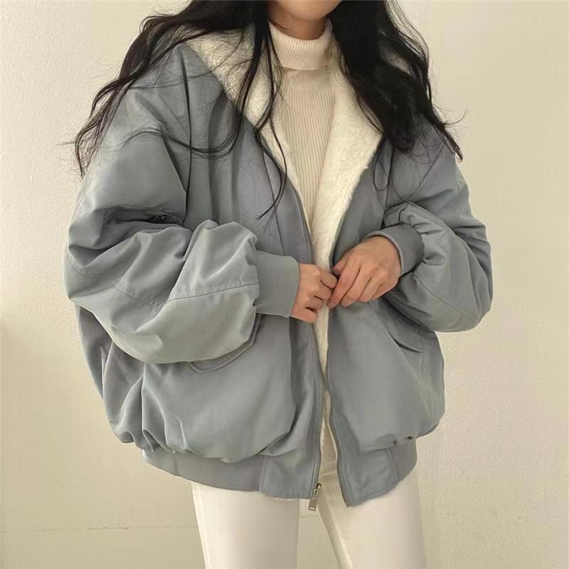 Wende quilted jacket with lamb fleece lining