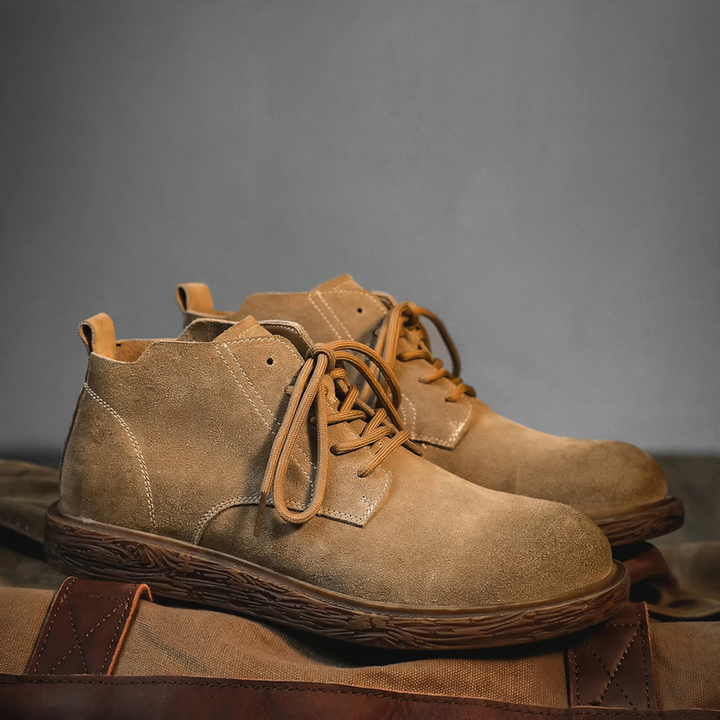 Men's Desert Boots, Suede, Retro Style, 7192