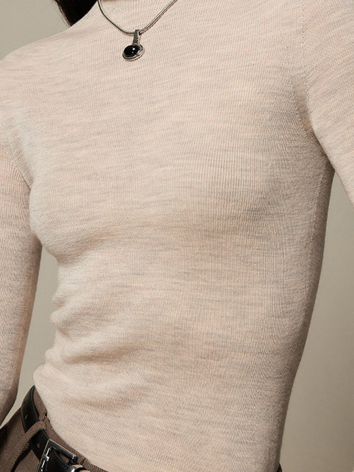 Women’s turtleneck sweater, 100% wool, seamless