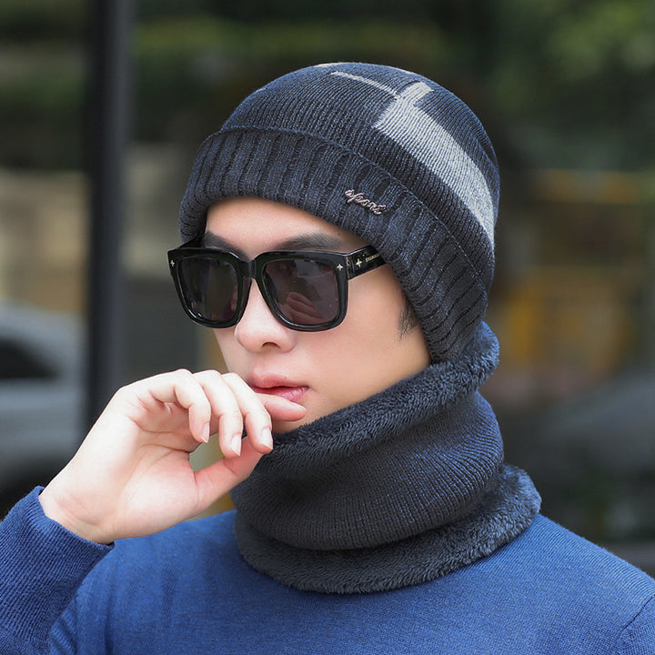 Men's Knit Beanie and Scarf Set, Lined, Warm