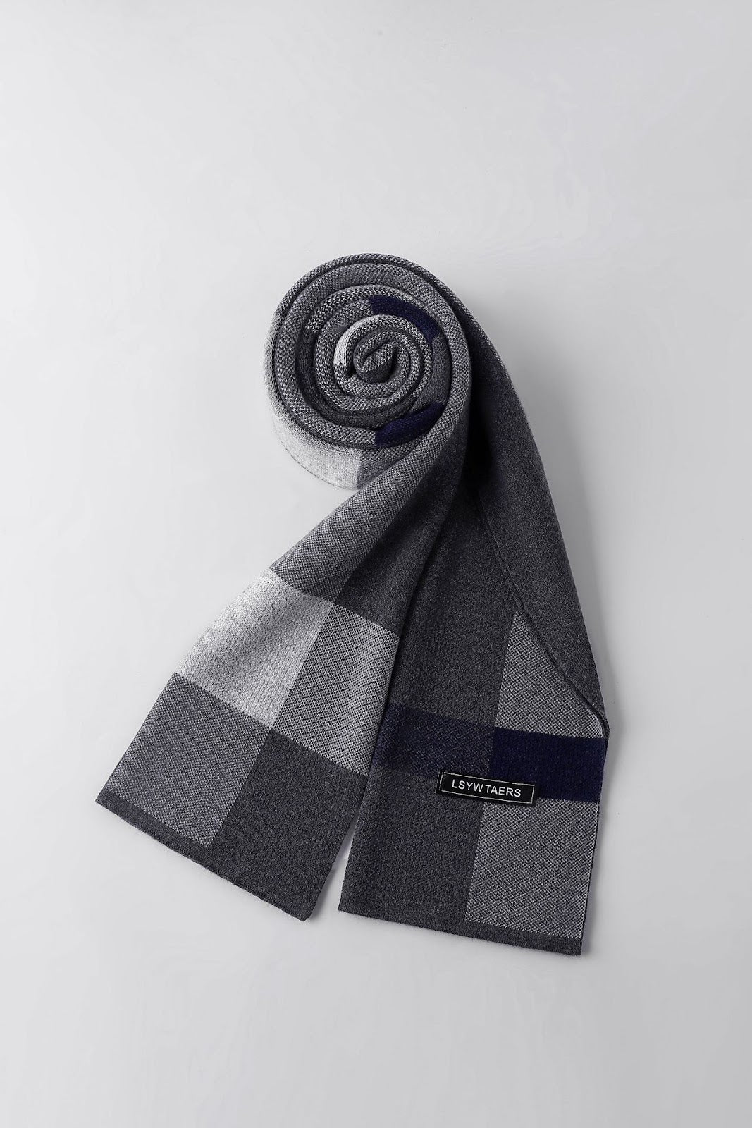 Men's Knit Scarf, 195x28cm