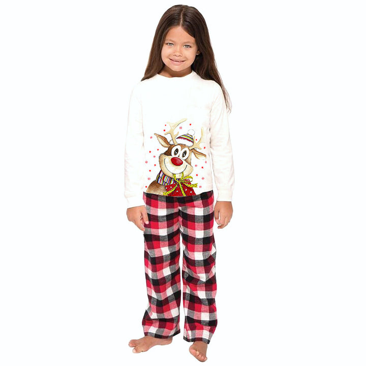 Family Pajama Set with Reindeer Design