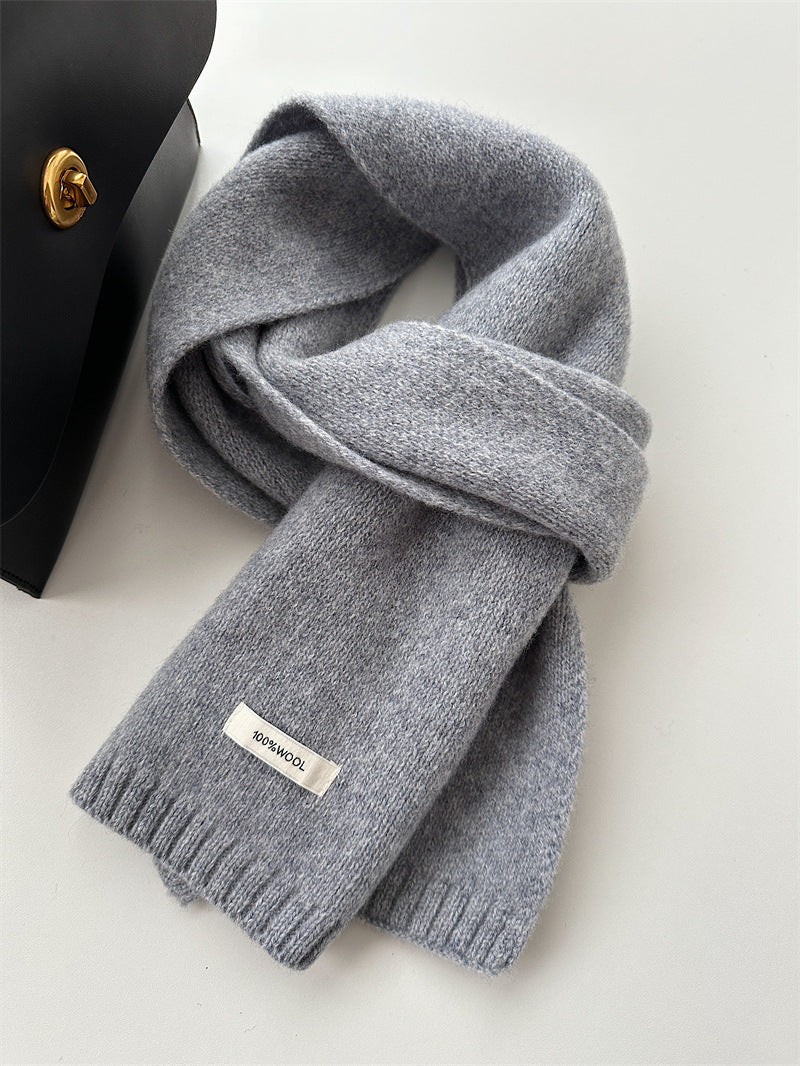 Wool scarf, 100% wool, solid color, 160x20 cm