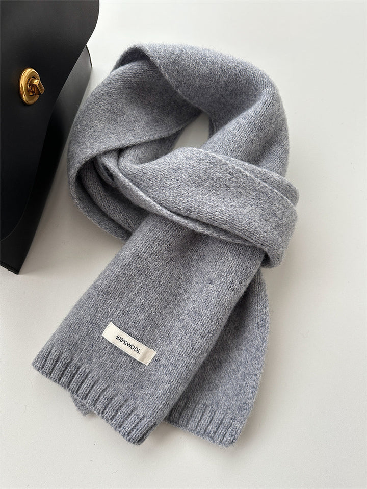 Wool scarf, 100% wool, solid color, 160x20 cm