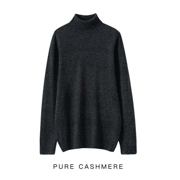 Men's turtleneck sweater made of pure wool, knitted