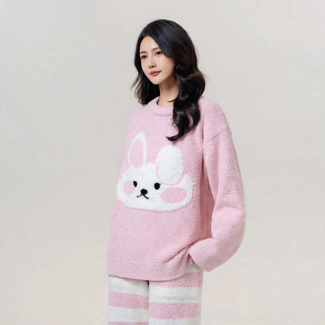 Pair-house suit, soft plush material, warming