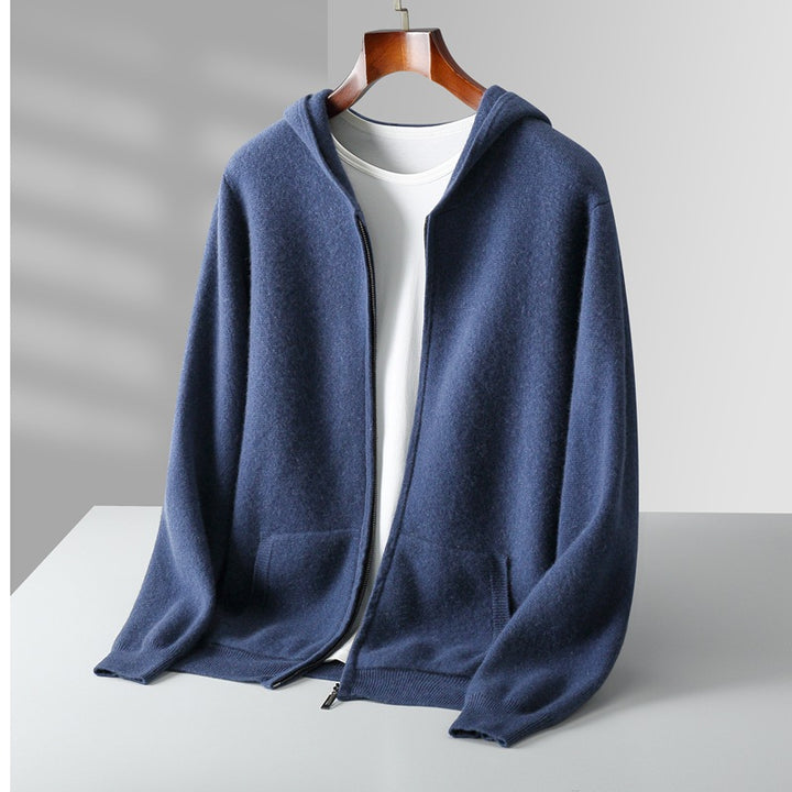 Men's hoodie cardigan with zipper