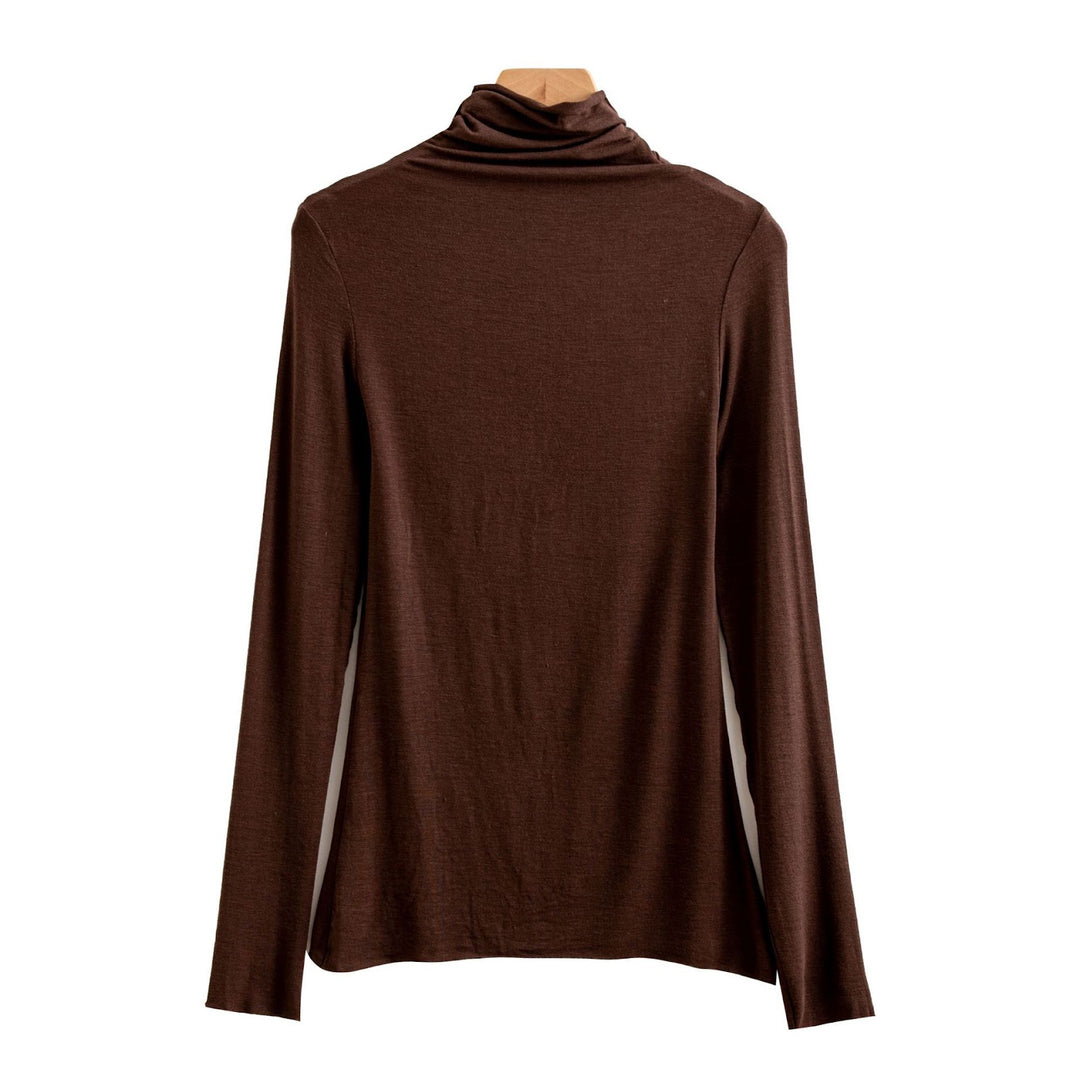 Women's Long Sleeve Shirt with Stand-up Collar, Soft and Comfortable