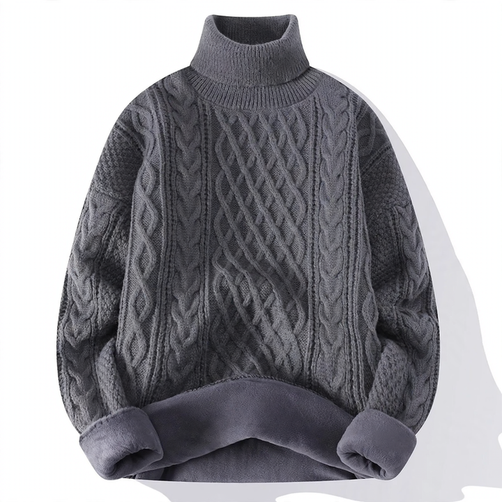 Unisex knitted sweater, lined, various collar shapes