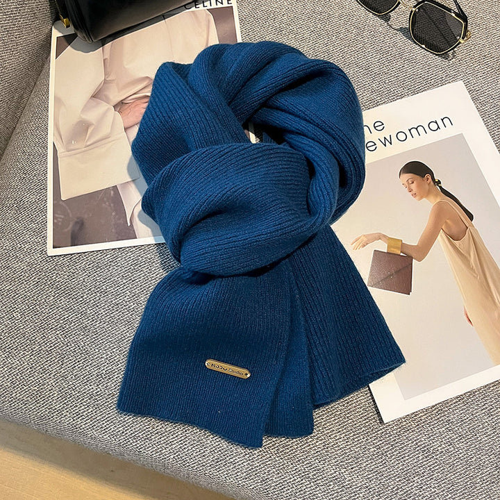 Cashmere wool scarf, knitted, 160x30cm