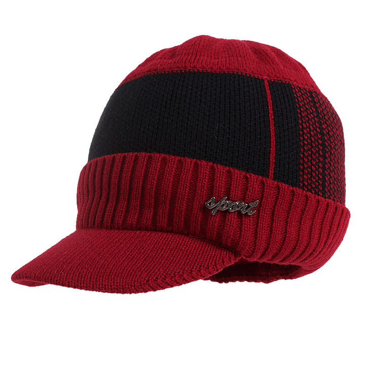 Knitted hat and scarf set for men