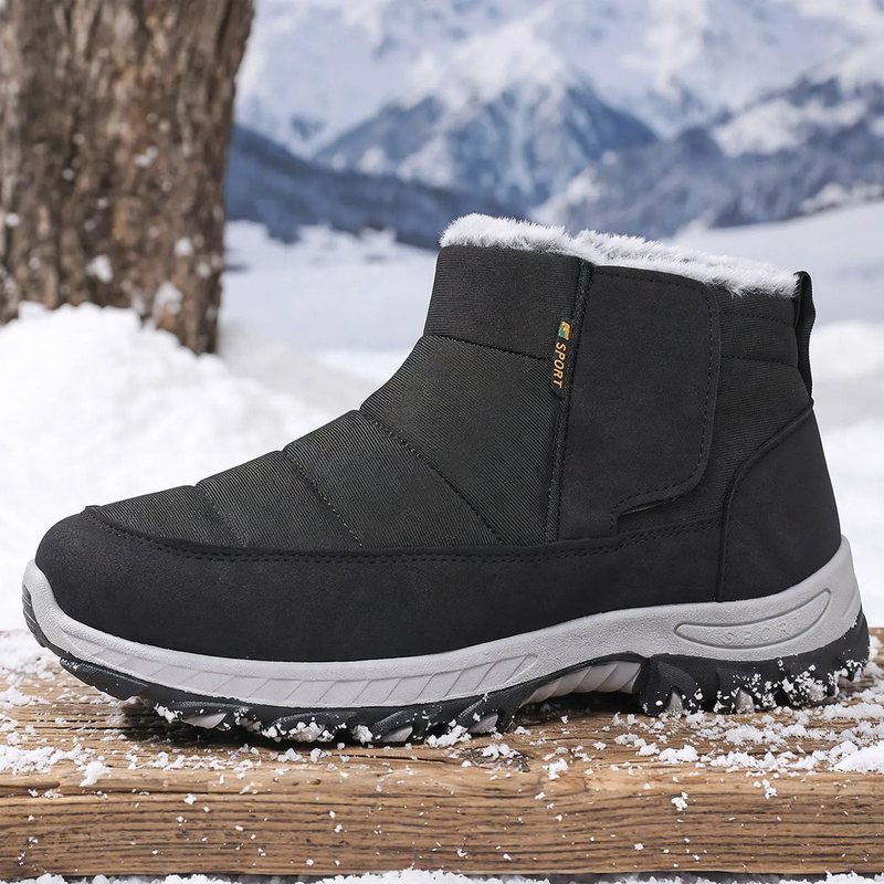 Men's winter boots with Velcro closure