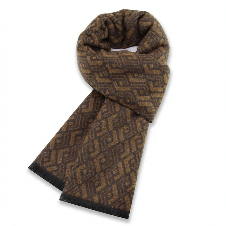 Men's scarf, wool blend, 31x180cm