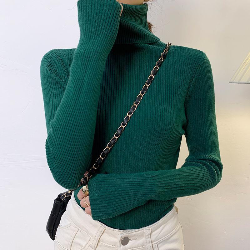 Women's turtleneck sweater, long-sleeved, plus sizes