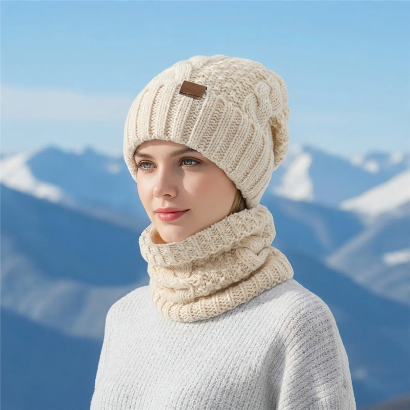 Winter Set: Knit beanie and scarf