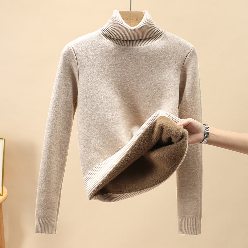 Men's turtleneck sweater, lined, warm