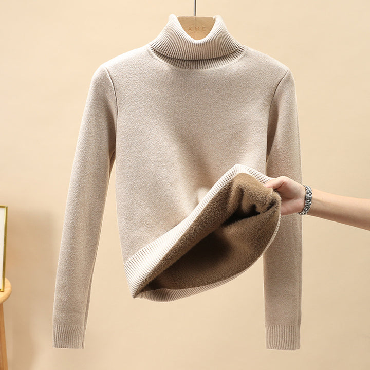 Men's turtleneck sweater, lined, warm