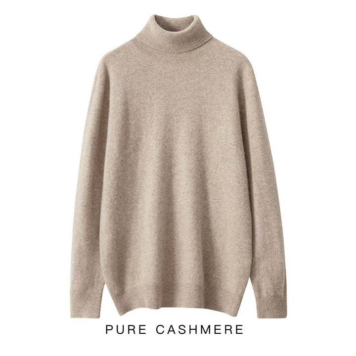 Men's turtleneck sweater made of pure wool, knitted
