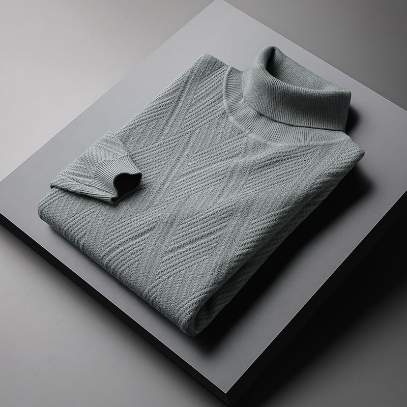 Men's turtleneck sweater, lined, warm