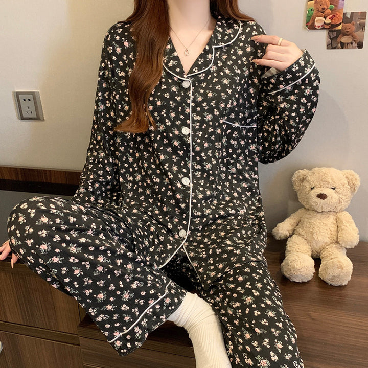 Women's Pajama Set, Long Sleeve, Buttoned, Christmas Design