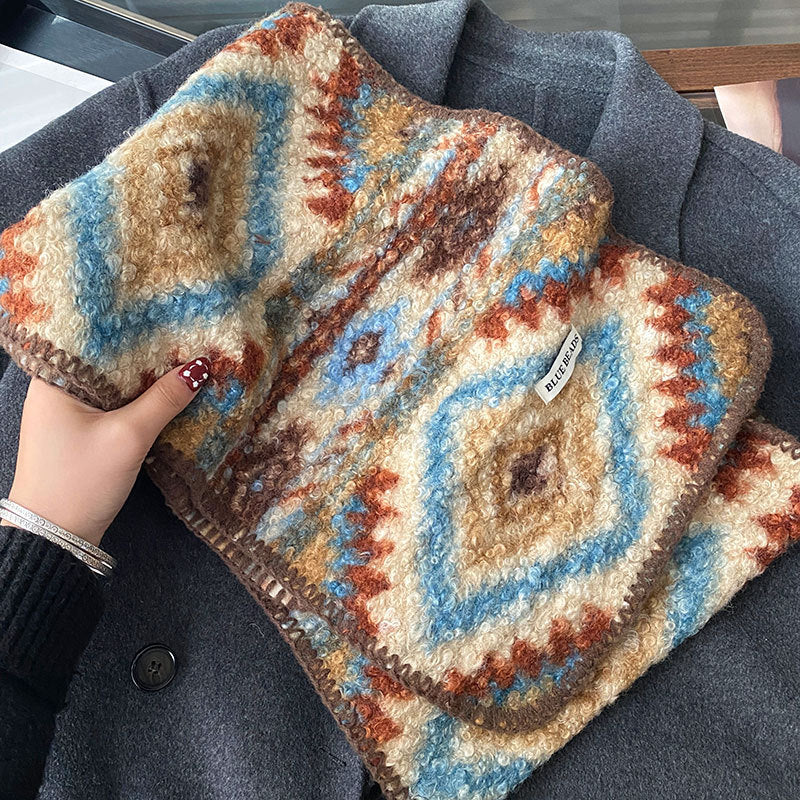 Reversible scarf with leopard pattern, 180x30 cm