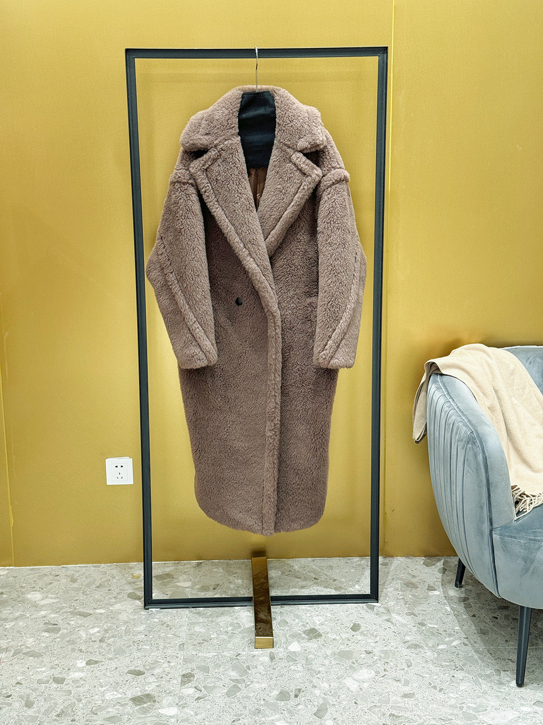 Women's Winter Coat, Teddy Look, Long