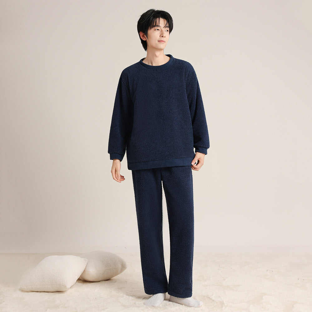 Cozy lounge set for couples, round neck