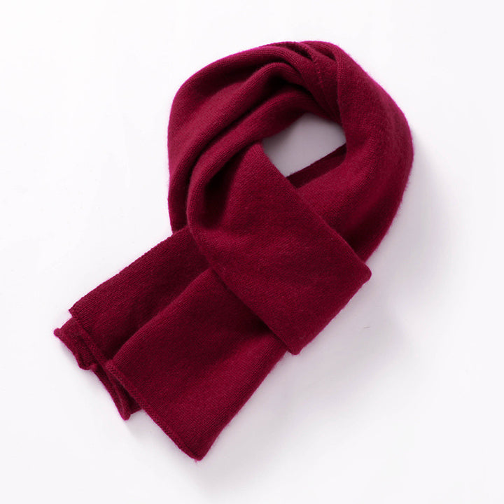 Cashmere scarf, knitted, solid color, 150x26 cm