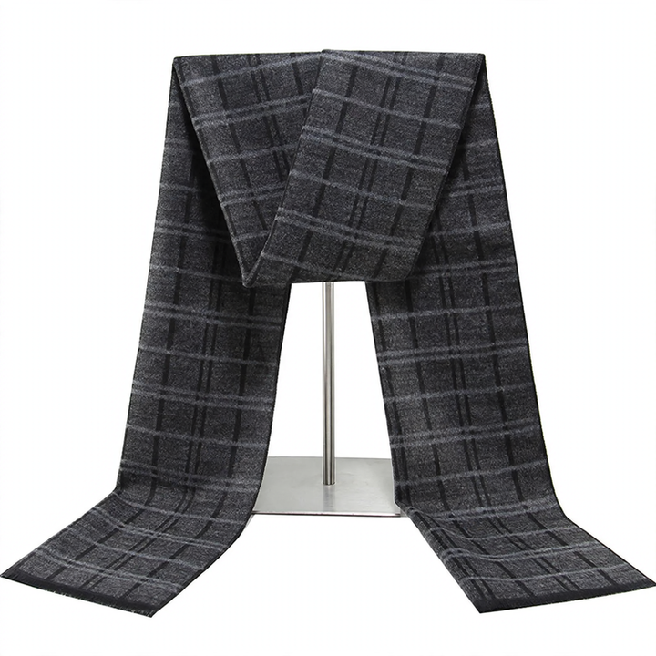 Classic men's winter scarf, checkered