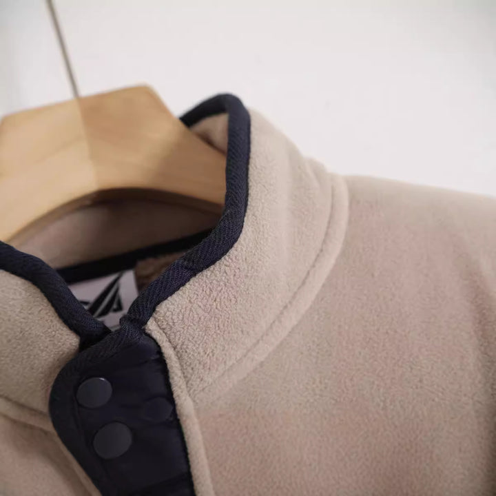 Unisex Teddy fleece jacket with stand-up collar