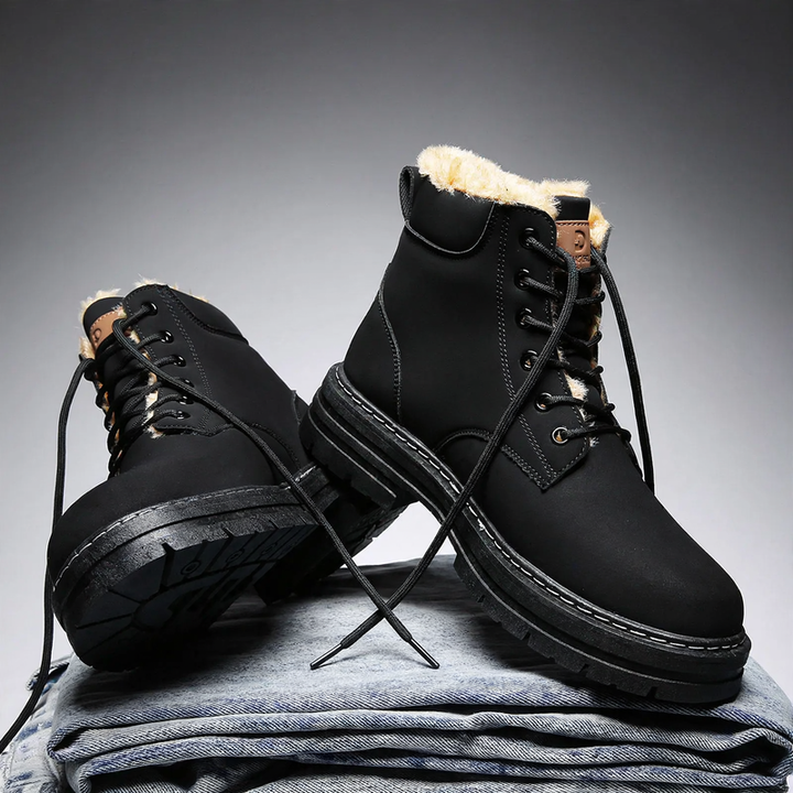 Men's boots, lined, ankle-high, winter