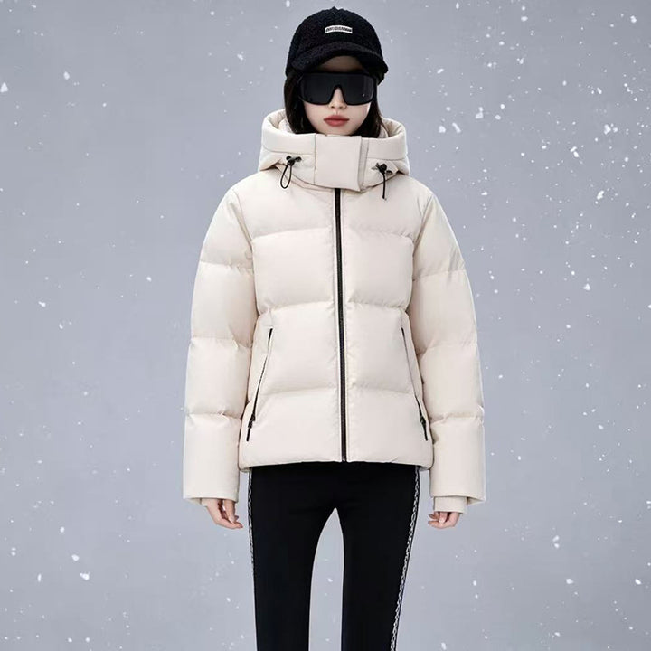 Short, extra thick down jacket for women
