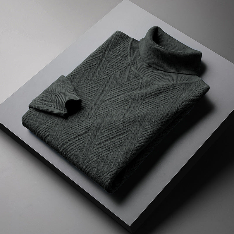 Men's turtleneck sweater, lined, warm