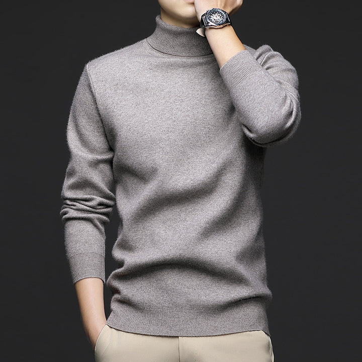 Men's turtleneck sweater, knitted, warm, for winter