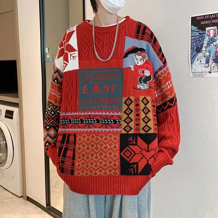 Men's and Women's Knit Sweater, Crew Neck, Lined