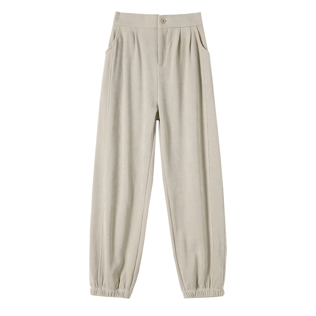 Padded Chenille Cord Jogging Pants