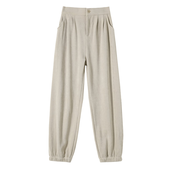 Padded Chenille Cord Jogging Pants