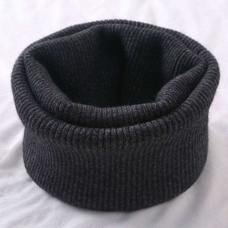 Knitted tube scarf, lined, for men and women
