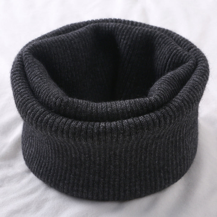 Knitted tube scarf, lined, for men and women