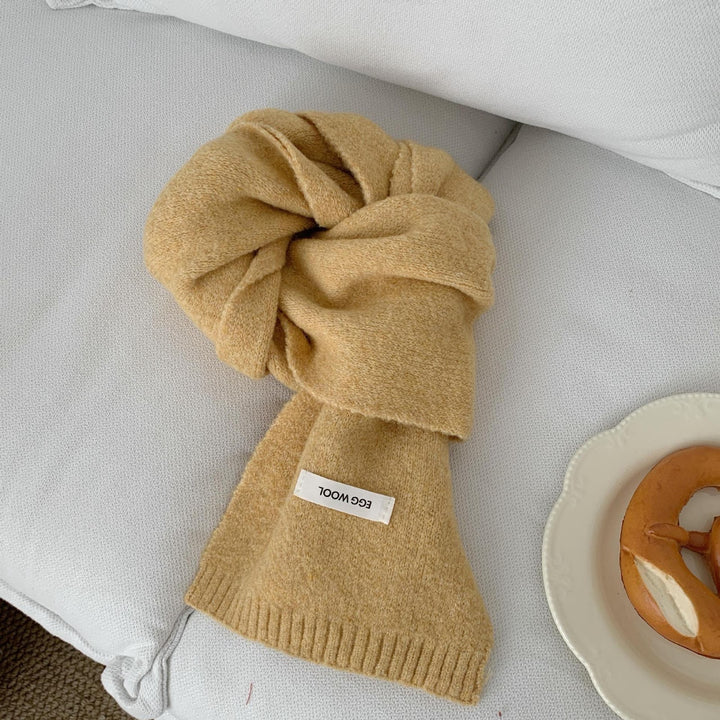 Knitted scarf made of wool blend fabric, 160 cm
