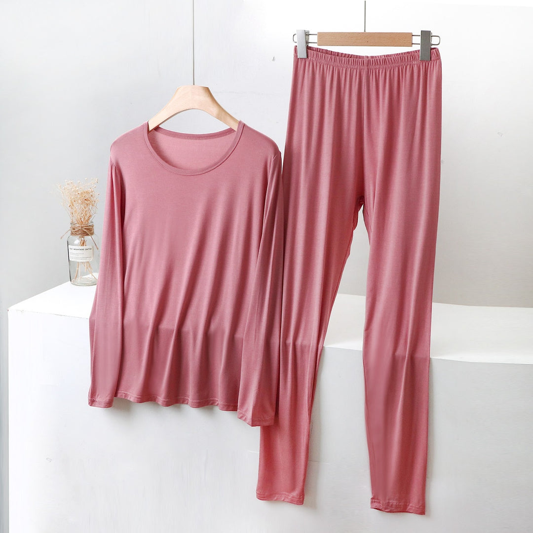 Women's Thermal Underwear Set, Modal, Round Neck, Plus Size