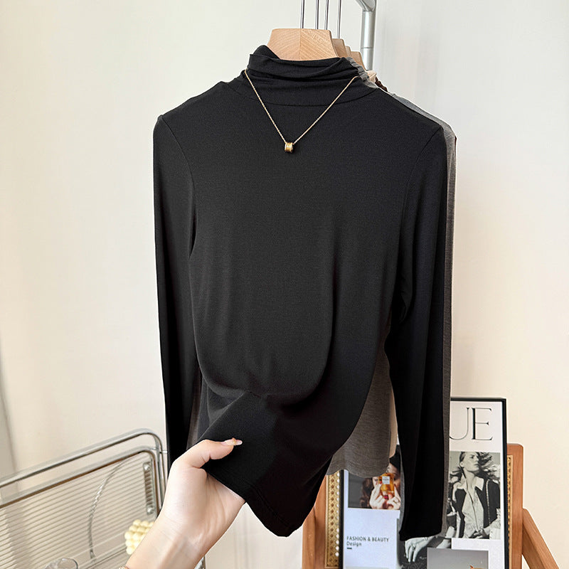Women's silk underlayer top, lined