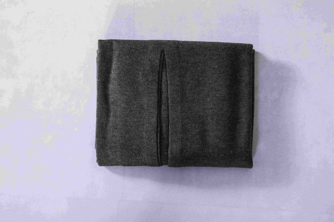 Merino wool scarf with sleeve openings, 160x54 cm