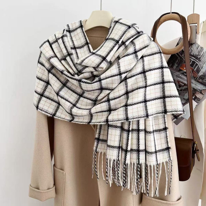 Checked scarf, 50x200 cm