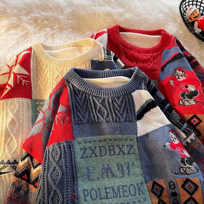 Men's and Women's Knit Sweater, Crew Neck, Lined