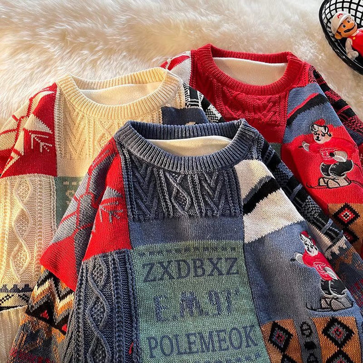 Men's and Women's Knit Sweater, Crew Neck, Lined